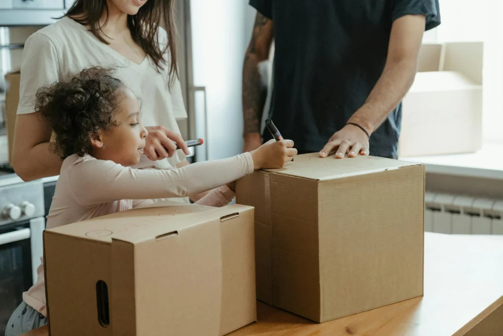 déménagement avec des enfants